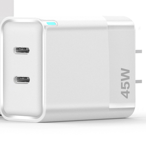 Cargador de Pared Ignífugo de 45W GaN con Doble USB C <span class=keywords><strong>PD3</strong></span>.<span class=keywords><strong>0</strong></span> PPS, Adaptador Rápido CE V0 con Enchufe EU, US, UK para Carga de Múltiples Dispositivos - Product Image 4