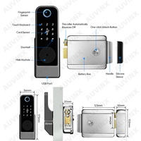 Serrure Intelligente Auvinx Tuya TTLock à Empreinte Digitale, Étanche, Automatique, pour Porte d'Entrée, Sécurité, Serrures Électriques de Porte de Garage