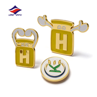 Longzhiyu, 20 ans d'expérience, usine de broches personnalisées avec logo, broche en alliage de zinc, épinglette ronde 2D pour vêtements, badge en émail souple, épinglette de revers