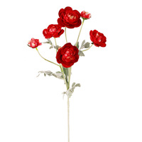 Bunga Ranunculus Buatan Nordik Grosir, Bunga Ranunculus Kecil Berumbai dari Sutra untuk Dekorasi Pernikahan, Pesta, Ruang Tamu, dan Rumah