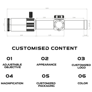 Lunette <span class=keywords><strong>de</strong></span> Tir TYPHON 1-10x24 SFP LPVO pour la <span class=keywords><strong>Chasse</strong></span> et l'Usage Tactique, Verre ED, Étanche et Antichoc, Alliage d'Aluminium, Point Rouge, Zoom Variable - Product Image 5