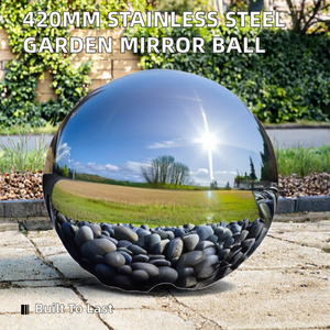 Esferas Redondas de Acero Inoxidable Espejado de 300 mm, Adorno Art Deco para Hogar y Jardín, Interior y Exterior - Product Image 5