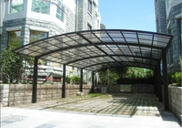 Abri voiture Full House Prix d'usine Garage de voiture Abri pare-soleil en aluminium pour parc Jardin de haute qualité en vente