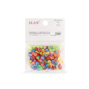Perline Colorate Ilan 4x7mm per Creazione di Gioielli, Circa 17g, Rif. 30509 - Product Image 2