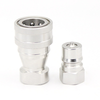 Accouplement hydraulique rapide personnalisé en acier inoxydable standard ISO7241-B KZF 3/8 BSP/NPT pour pompe hydraulique