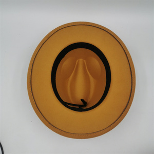 New loại <span class=keywords><strong>Top</strong></span> bán Kent unisex người lớn tùy chỉnh phong cách phương Tây Polyester cảm thấy Fedora Hat bốn mùa - Product Image 3