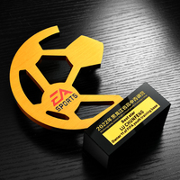 Trophée de la meilleure paire de chaussures dorées personnalisable, médaille en métal créative, personnalisation pour les activités des équipes de football, cérémonies de remise des prix, cristal