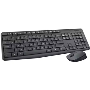 Gốc Logitech Mk235 Bàn Phím Không Dây Đ<span class=keywords><strong>a</strong></span> Phương Tiện Chuột 2.4Ghz Splash-Proof Thiết Kế 1000Dpi <span class=keywords><strong>Micro</strong></span> USB Receiver Văn Phòng - Product Image 1
