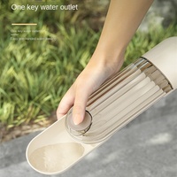 Portable extérieur chien marche tasse à boire motif solide pot d'alimentation en eau pour chats caractéristique automatique pour animaux de compagnie