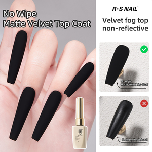 RS Nail 15ml Hema Free Crystal Clear Top Coat pour Gel Ongles Soak Off Longue Durée Vegan Russian No Wipe Matte Velvet Top Coat - Product Image 2