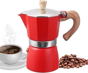 Cafetera Italiana Clásica <span class=keywords><strong>de</strong></span> Aluminio para 6 Tazas, 10 Onzas, 300 ml, Cafetera Espresso <span class=keywords><strong>Greca</strong></span> para Estufa - Product Image 1