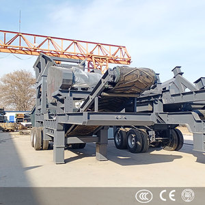 High Capacity Portable Mobile Stone Jaw Crusher Conveyor Feeder Core Components Including <b>Motor</b> Bearing PLC Gearbox for Mining - Product Image 3
