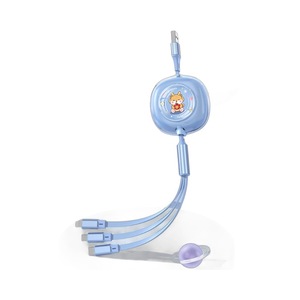 Space Capsule 100W 3 In 1 USB <b>Cable</b> <b>Type</b> <b>C</b> Fast <b>Charging</b> For Iphone Android Huawei Mobile Phone TPE Pure Copper Shielded - Product Image 2
