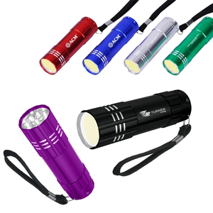 Portable Mini 9 LED Flashlight Small Bright Light Aluminum Alloy Flashlight