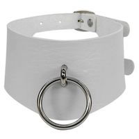 Collier ras du cou unisexe en alliage d'aluminium, style Harajuku Punk Rock Neo-Gothique, avec anneau en O, fait main, réglable, pour anniversaire