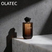 Venta al por Mayor de Botellas de Perfume y Cosméticos Rectangulares de Vidrio de Lujo, Impresión Digital, 30ml, 50ml, 100ml, con Tapas Completas a Juego