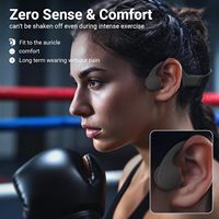 Headphone Konduksi Tulang HS1, Earphone Olahraga Nirkabel Open Ear, BT 5.4, Baterai Tahan Lama, Headset Tahan Air IP55 untuk Berlari