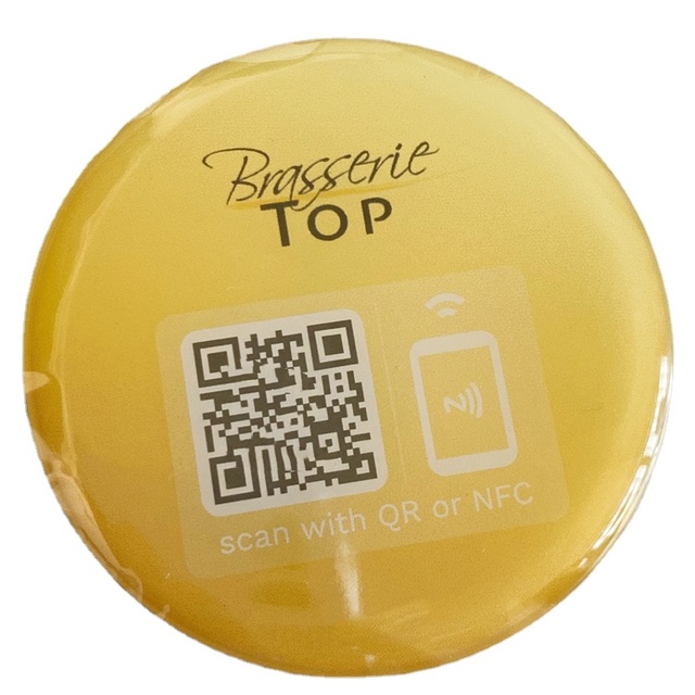 Advanced Read Write NFC Menu Label 13.56MHz Waterproof Epoxy QR Code Contactless Sticker Customized for Restaurant