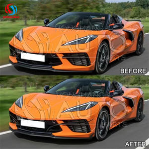 Honghang Auto Sport pièces Kits de carrosserie jupe latérale pour Chevrolet <span class=keywords><strong>Corvette</strong></span> C8 Kits d'accessoires de voiture diffuseur de jupes latérales en fibre de carbone - Product Image 4