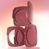 Boîtier compact pour poudre à contour, bords arrondis, personnalisé, boîtier compact pour blush, boîtier compact carré fin avec miroir