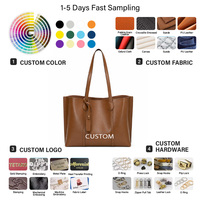 Sac fourre-tout en cuir PU sur mesure pour femmes |   Sac à main de travail grande capacité |   Sac à bandoulière de bureau classique et minimaliste