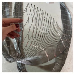 Malla <span class=keywords><strong>de</strong></span> Alambre <span class=keywords><strong>de</strong></span> Acero Inoxidable 304 316, Barandillas Flexibles para Escaleras, Cercas <span class=keywords><strong>de</strong></span> Jardín, Servicios <span class=keywords><strong>de</strong></span> Corte, Doblado y Soldadura Incluidos - Product Image 4