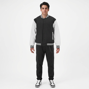 Chaquetas Varsity Casuales de Invierno para Hombre, Hechas en Fábrica, Cuello Alto, Logotipo Frontal, Etiquetas Personalizadas, 100% Algodón, Transpirables, Gran Venta - Product Image 1