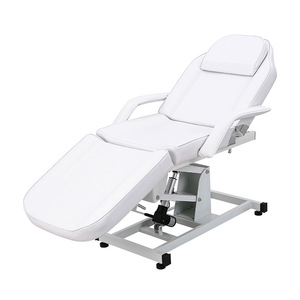 Table de massage Hongzi, chaise de beauté inclinable électrique réglable, blanche, pour spa, salon, usage commercial - Product Image 2