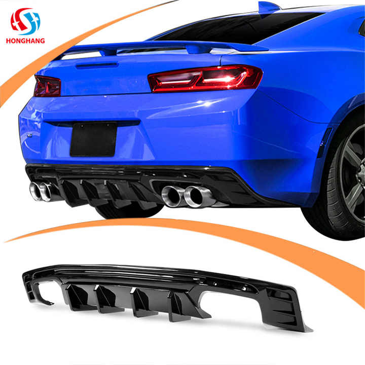 Carbon Fiber Rear Bumper Lip Diffuser Spoiler For Chevy Camaro SS LT LS Carbon Fiber Rear Bumper Lip Diffuser Spoiler For Chevy Camaro SS LT LS