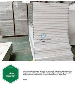 Diseño moderno, aislamiento térmico ignífugo, Panel sándwich EPS, hoja <span class=keywords><strong>de</strong></span> acero, techo <span class=keywords><strong>de</strong></span> espuma con bordes, precio competitivo <span class=keywords><strong>para</strong></span> techo <span class=keywords><strong>de</strong></span> pared - Product Image 5