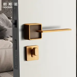 Grosir kunci pintu Interior kunci pintu kualitas tinggi dan pegangan baru desain unik kunci pintu untuk kamar tidur