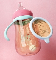 새로운 아기 PP 병 넓은 입 아기 병 안티 헛배 부름 방지 방울 sippy 병
