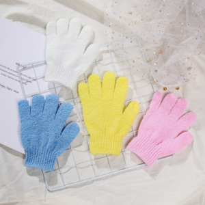 Gants exfoliants en nylon pour la douche et le <span class=keywords><strong>gommage</strong></span> corporel - Mitaines pour éliminer les peaux mortes, brosses de bain pour usage domestique - Product Image 6