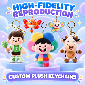 Llaveros de Peluche Personalizados OEM ODM, Lindos Personajes de Dibujos Animados, Fabricante de Juguetes de Peluche para Regalos Promocionales y Marcas - Product Image 5