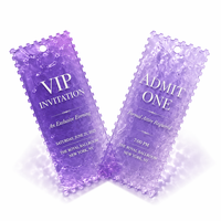 Tarjeta de Invitación de Lujo para Cena de Gala, Semitransparente, de Acrílico, con Patrón de Ondas de Agua y Color Personalizado para Eventos Exclusivos