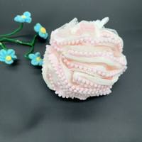 Éponge de bain en plastique à trois couleurs, effet duveteux et dentelle perlée, serviette exfoliante en maille moussante pour le dos, pour usage domestique