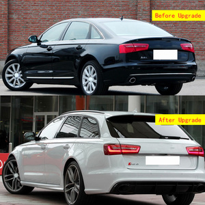 Pièces automobiles A6 S6 C7 2012-2015 Mise à niveau RS6 Style Kits de carrosserie de pare-chocs Diffuseur arrière Grille Pare-chocs Feux arrière LED Bodykit pour Audi - Product Image 3