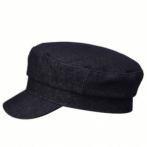 Gorra de Capitán de Mezclilla Plana para Mujer, Estilo Casual, Protección Solar, Novedad Otoño 2025 - Product Image 4