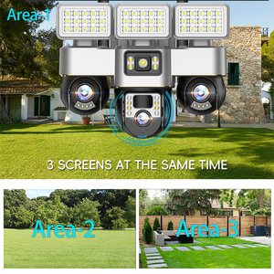 Cámara PTZ Solar WiFi de 12MP con Tres Lentes, Vista de Tres Pantallas, Visión Nocturna a Todo Color, Alimentada por Batería Solar, Gran Angular, Cámara de Seguridad - Product Image 4