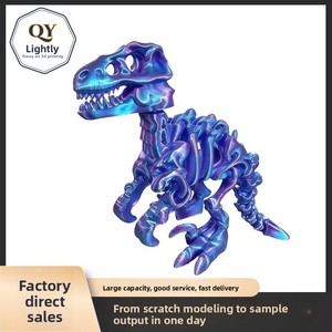 Juguetes de Dinosaurios Impresos en 3D de PLA y PVC al por Mayor, Juguete de Tiranosaurio Rex Esquelético en 3D, Regalo para Niños, Adorno de Mesa, Animales para Fiestas - Product Image 2