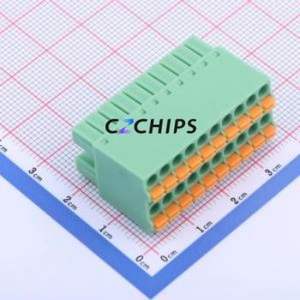 KF2EDGKNH-3.5-2*10P Plug-in Terminal Block P=3.5mm Connector Male Plug 2x10P 3.5mm Green - Product Image 1