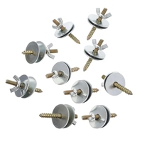 Boulon de suspension de cage à oiseaux en acier inoxydable M10 vis à bois autotaraudeuse papillon écrou rondelle perroquet jouets support griffes tige de meulage