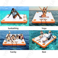 Plateforme flottante gonflable, tapis d'eau, île flottante, flotteurs pour lac, adultes, enfants, chiens, loisirs aquatiques, radeau en PVC, 100-500 kg