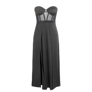 Vestido de Noche Elegante para Mujer, Estilo A-Line, Sólido, Sexy, Plisado, con Tirantes y Brillo, Ecológico, Venta al Por Mayor - Product Image 2