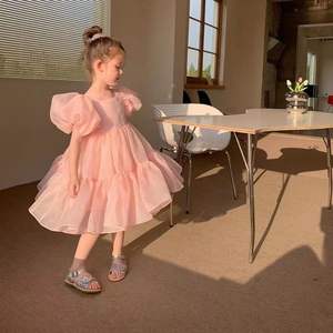 Vestido de Princesa para <span class=keywords><strong>Niña</strong></span>, Nuevo Estilo Coreano de Verano, Estilo Occidental de Alta Gama, Vestido de Verano Dulce de Pana Azul con Cordón de Ganchillo para Bebé - Product Image 6