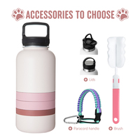 Bouteille d'eau pour chien de sport Bouteilles d'eau pour chien de gymnastique et de sport en acier inoxydable étanches-Bouteille thermos isolée à double paroi