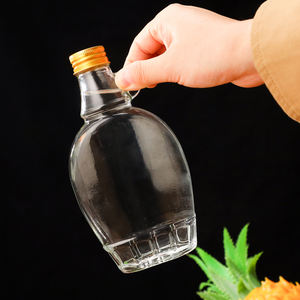 Transparente al por mayor 8FL.oz personalizado vacío a granel mango de vidrio botella plana leche jugo bebida café vidrio embalaje - Product Image 5