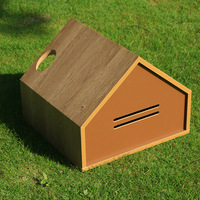 Maison pour chat en bois à usage général quatre saisons de haute qualité avec couvercle amovible et design carré pour meubles de camping pour animaux de compagnie
