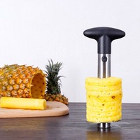 Outil de cuisine en gros en acier inoxydable pour éplucher, dénoyaouter et trancher les fruits (ananas)