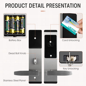 Locstar Best Selling Security Rf Card Management <strong>System</strong> Software Electronic Keyless <strong>Door</strong> <strong>Lock</strong> For Hotel Front <strong>Doors</strong> - Product Image 5
